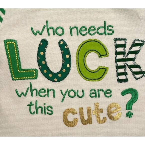 Koala Kids Who Need Luck When You Are This Cute 3/6 Months One Piece NWT - Picture 2 of 6